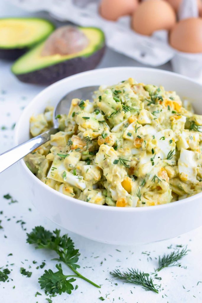 Boiled Egg and Avocado Salad