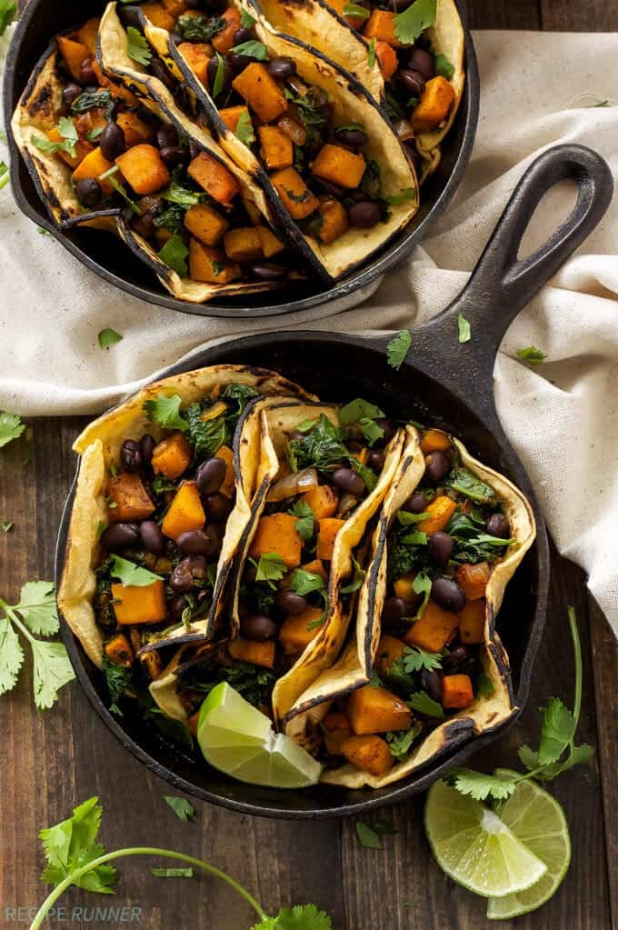 Butternut Squash and Kale Tacos