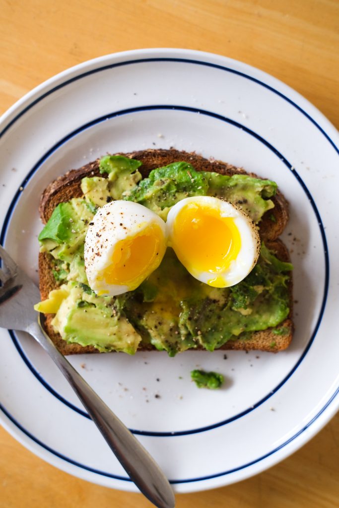  Avocado Toast with Boiled Eggs