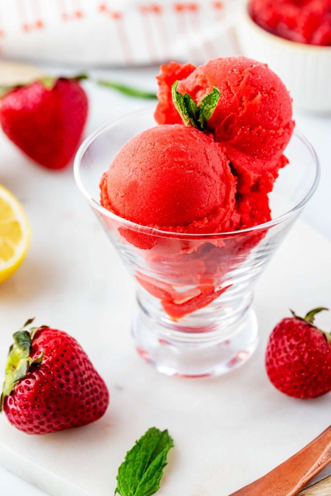  Ninja Creami Strawberry Sorbet