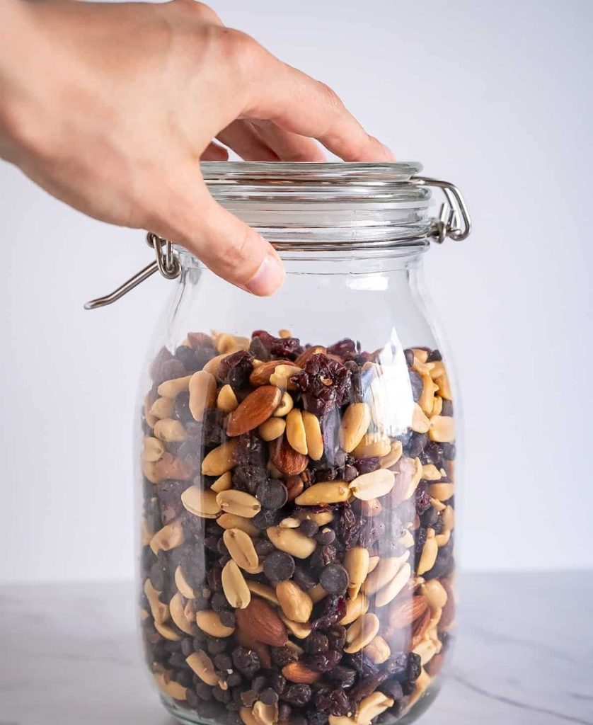 Trail mix with unsalted nuts