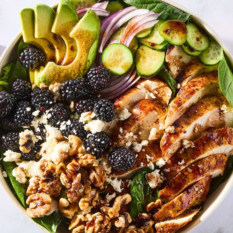 Blackberry chicken salad