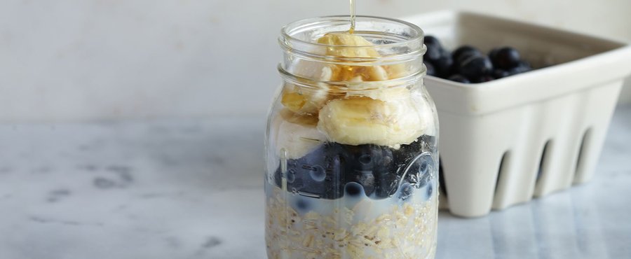 Blueberry-Banana Overnight Oats