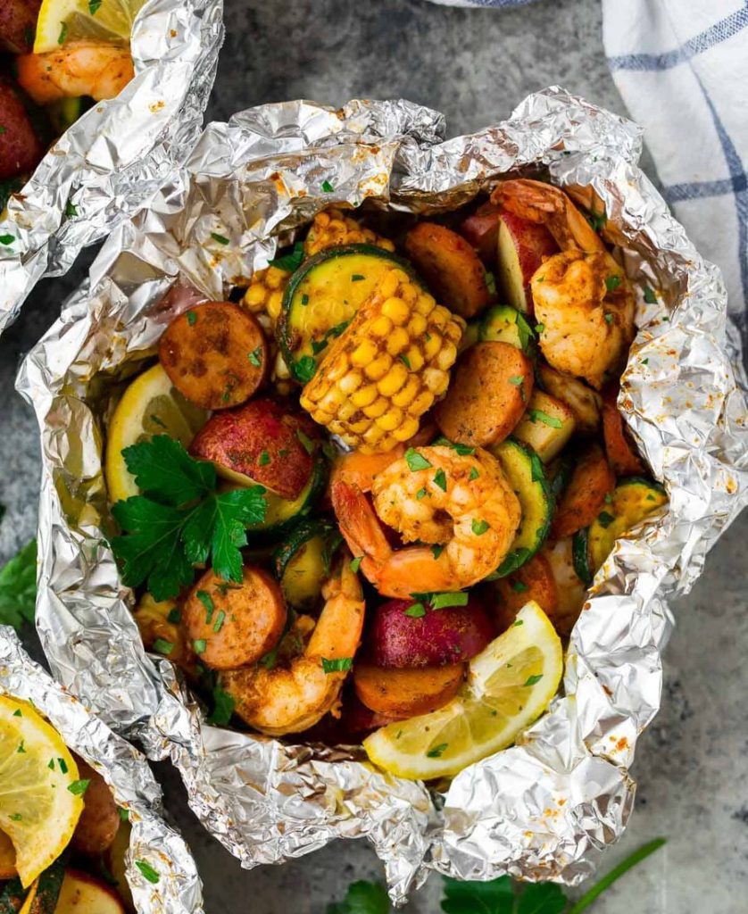 Cajun Shrimp Boil in Foil