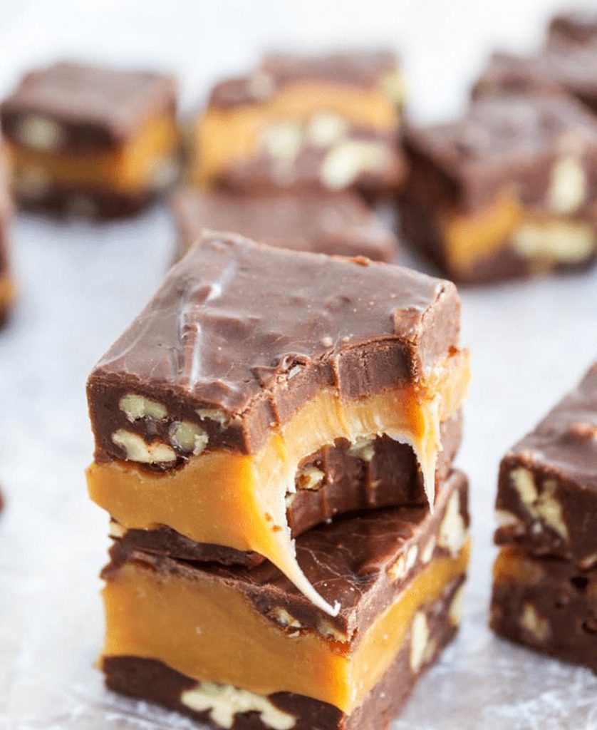 Caramel Pecan Turtle Fudge