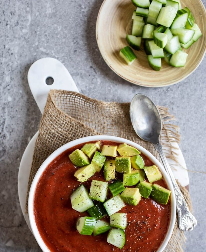 Chilled tomatoes summer soup