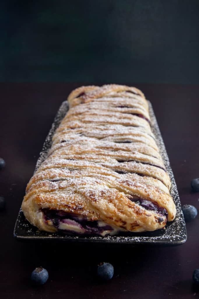 Easy Ricotta Blueberry strudel