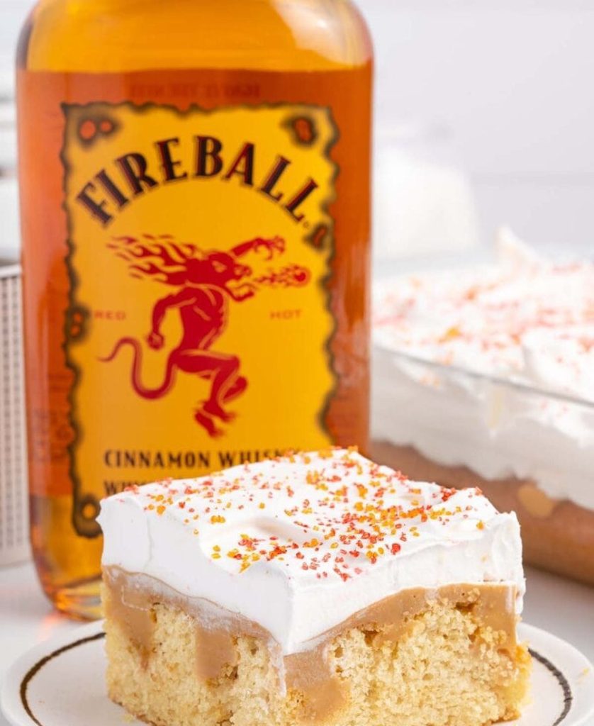 Fireball Poke Cake