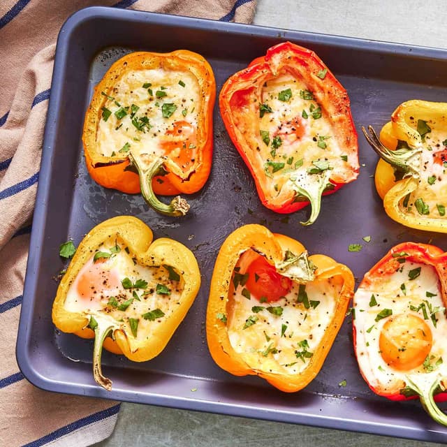 Ingredient Bell Pepper and Cheese Egg Cups