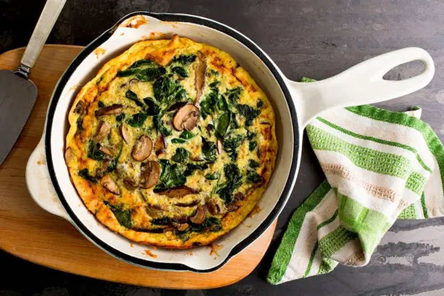 Mushroom and Spinach Frittata