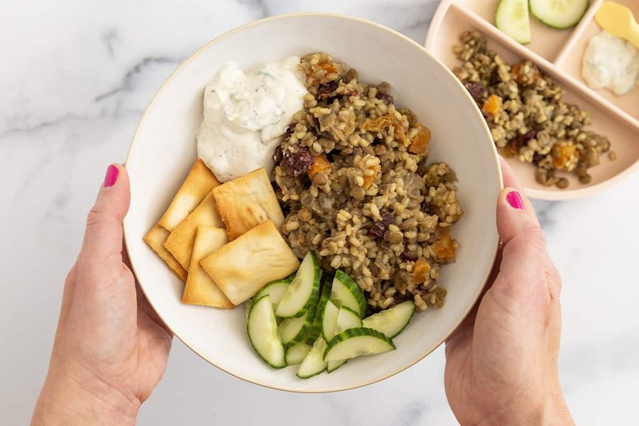 One Pot Lentils & Rice with Spinach