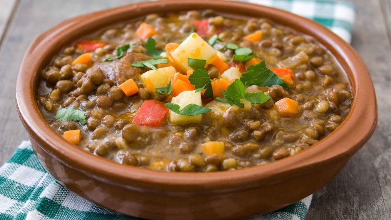 One Pot Vegetable & Lentil Soup with Parmesan