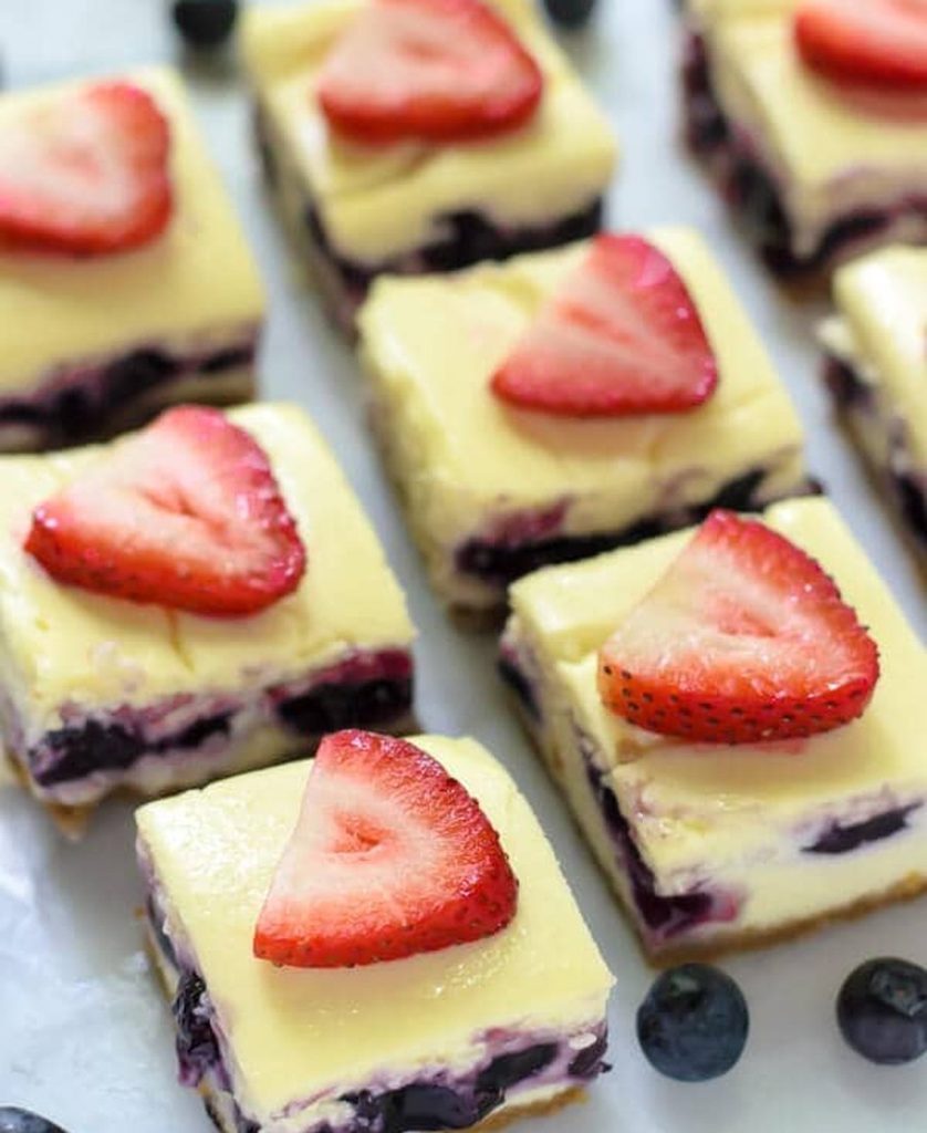 Patriotic Cheesecake Bars