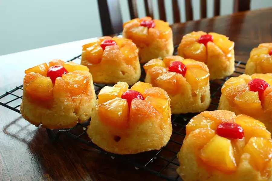 Pineapple Upside-Down Cupcakes