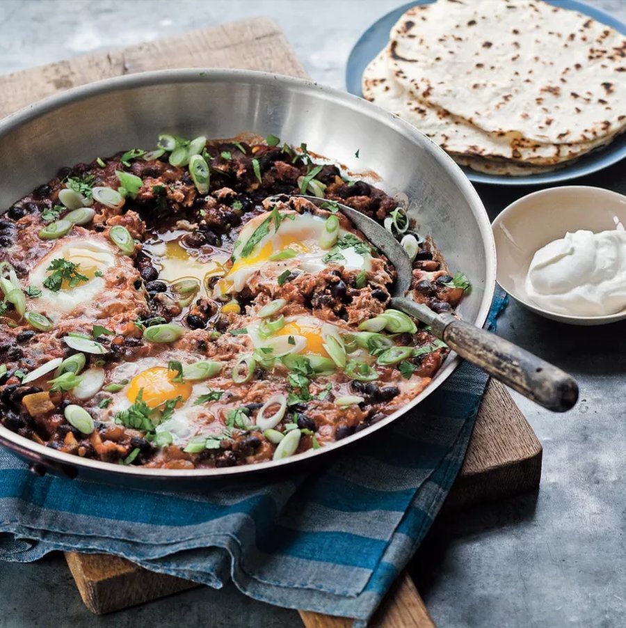 Skillet-Poached Huevos Rancheros