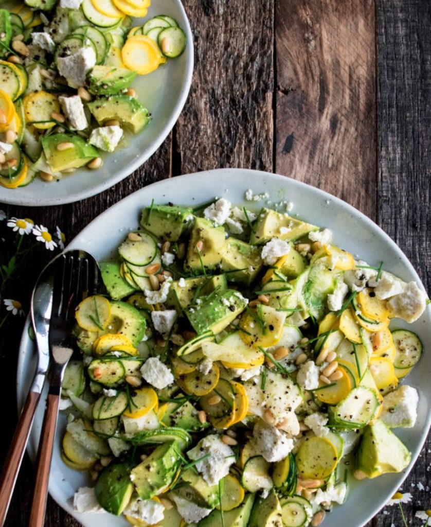 Smashed Summer Squash Salad