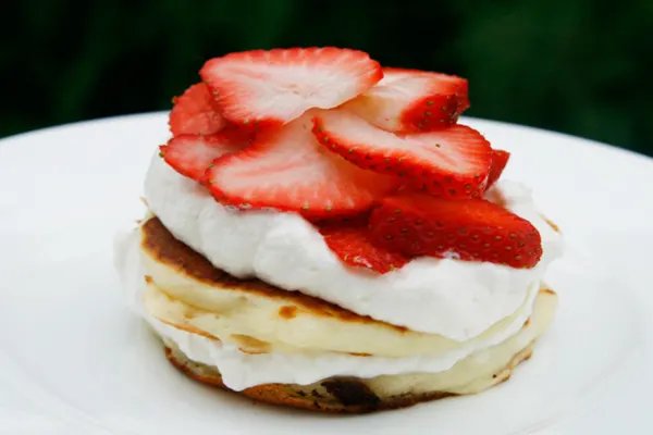 Strawberries and Cream Pancakes