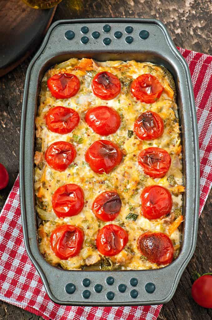 Tomato And Ham Breakfast Casserole