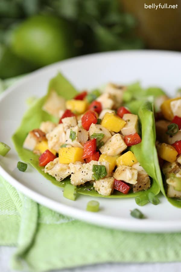 Tropical Chicken Lettuce Wraps