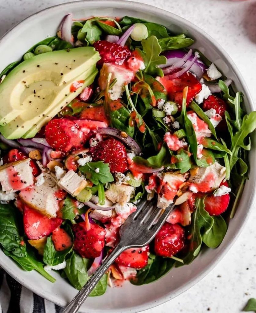 Chicken Strawberry Spinach Salad