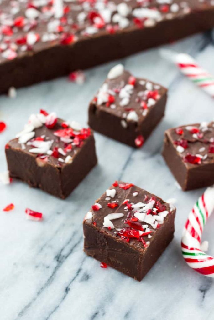 Candy Cane Chocolate Fudge