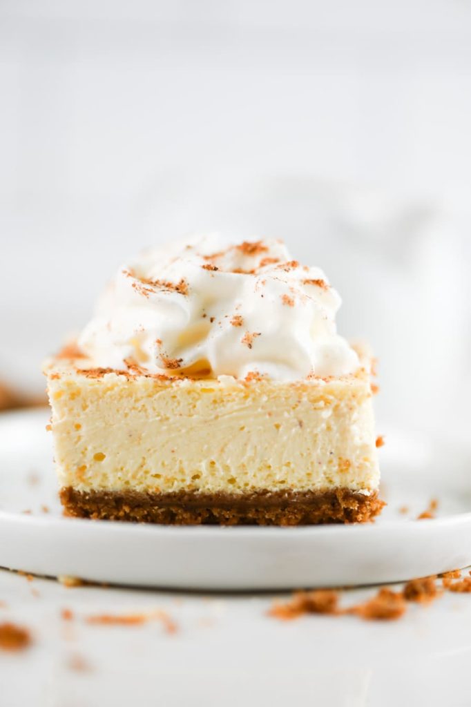 Eggnog Cheesecake Bars