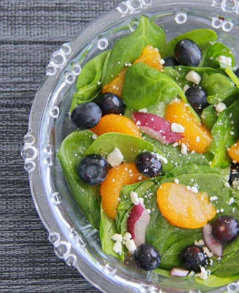 Fruit and the Spinach Salad