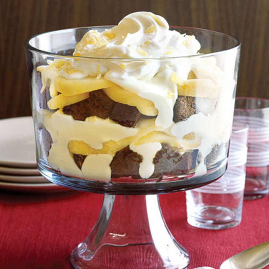 Gingerbread Pear Trifle