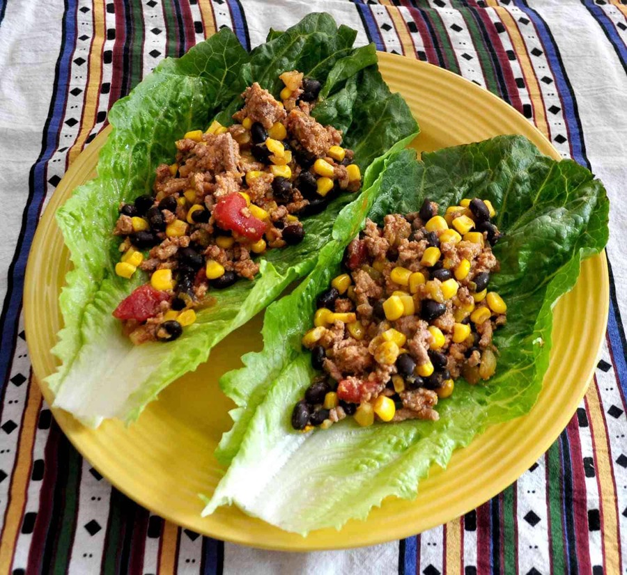 Lettuce Wrap Tacos with Ground Beef