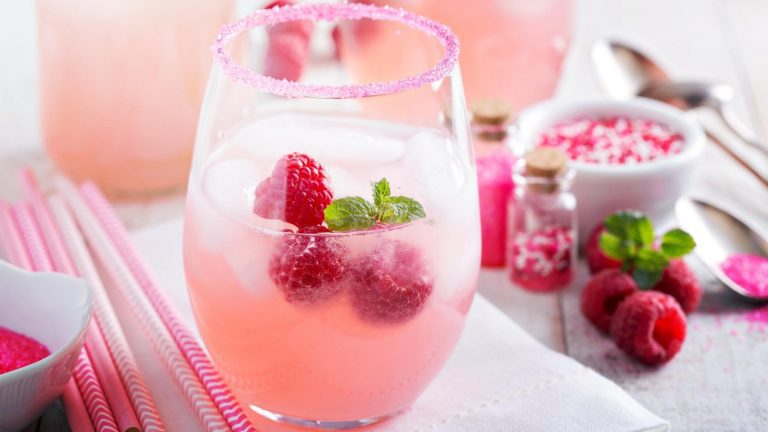 Raspberry Lemonade Sherbet Punch