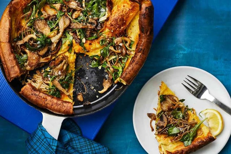 Wild Mushroom and Swiss Dutch Baby