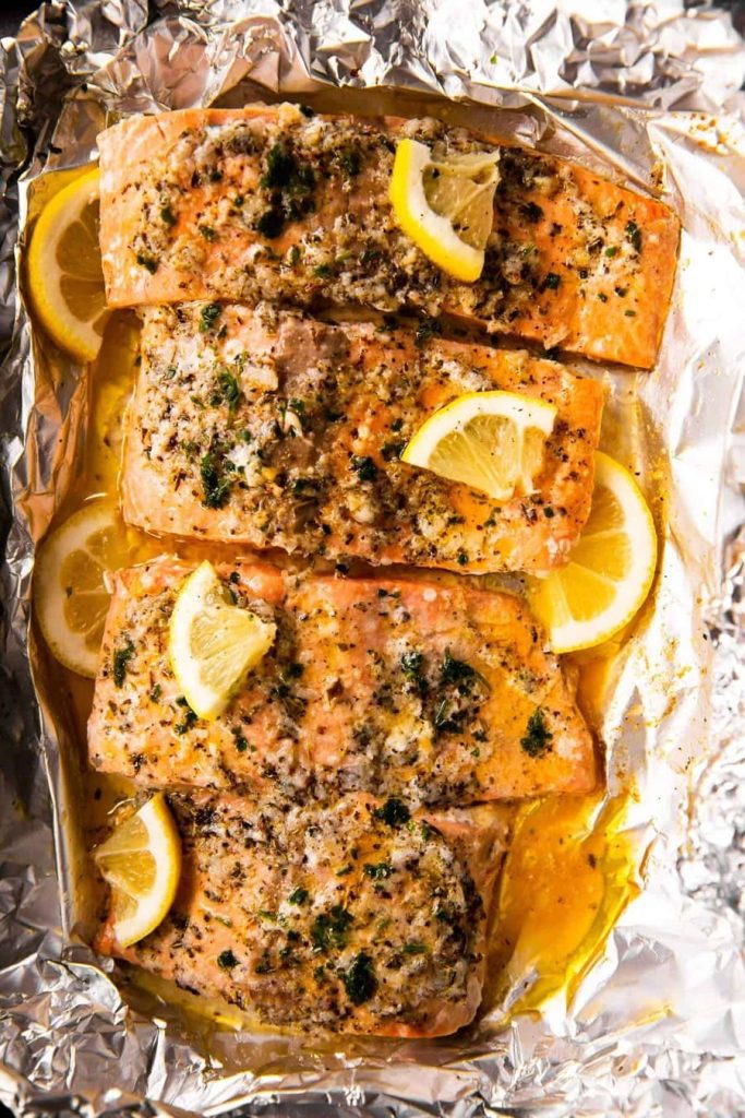 Baked Lemon Garlic Salmon