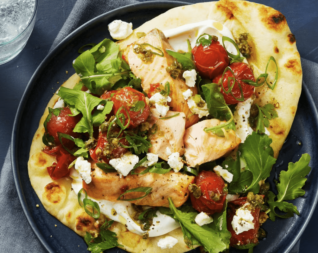  Air Fryer Salmon Flatbreads