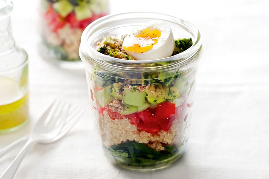 Egg and Quinoa in a Jar