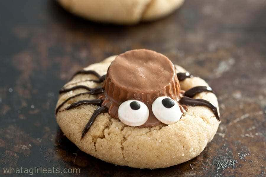 Halloween Peanut Spider Cookies