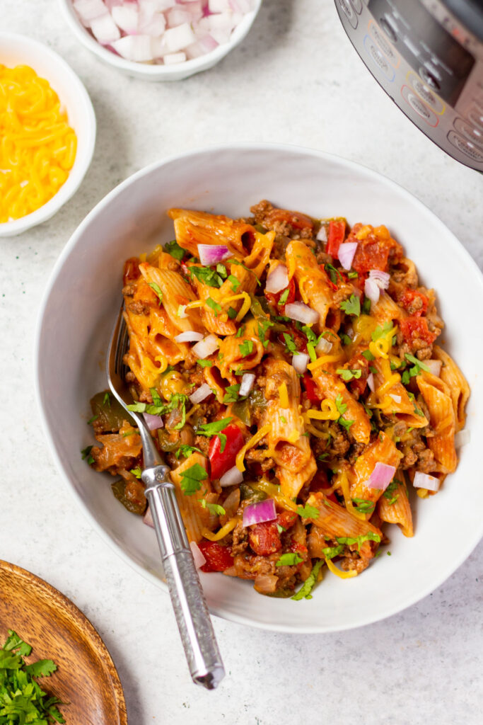 Instant Pot Enchilada Pasta Recipe