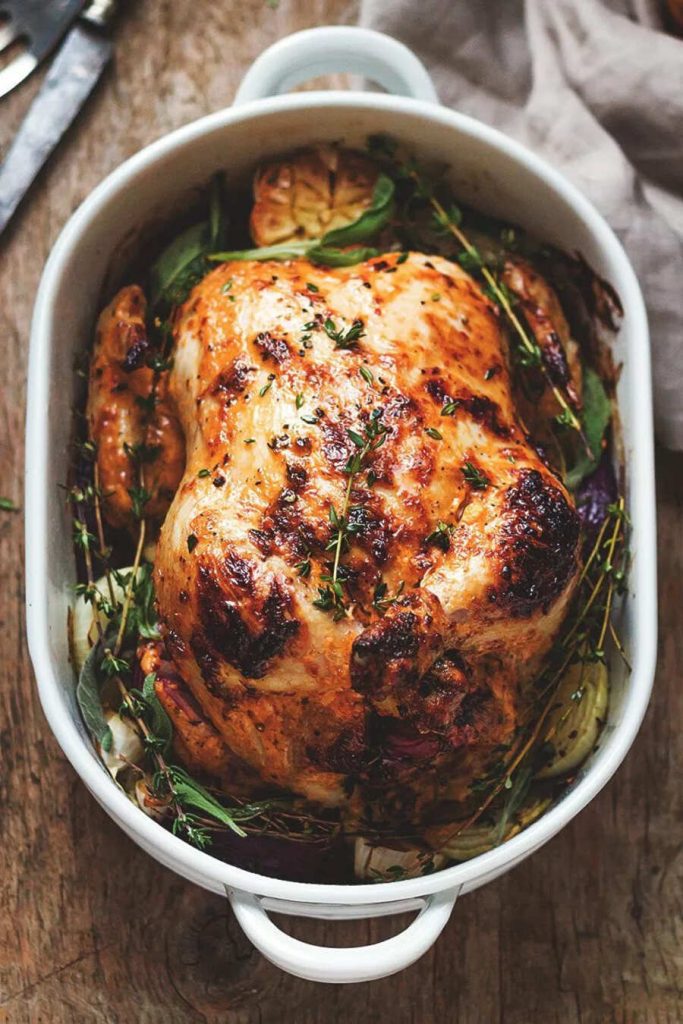 Mayonnaise Roasted Whole Chicken