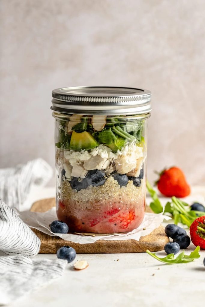 Mixed Berry Balsamic Mason Jar Salad