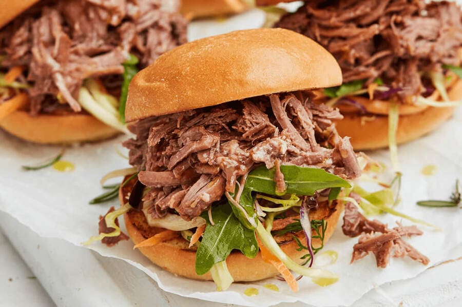 Shredded Lamb Sliders