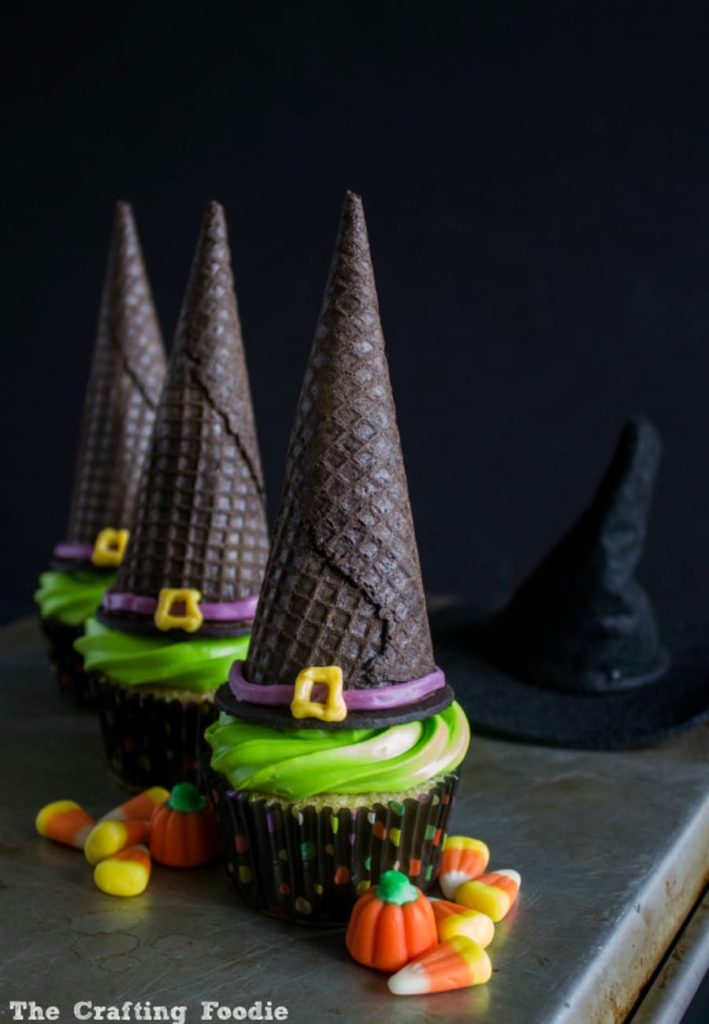 Witch Hat Cone Cupcakes