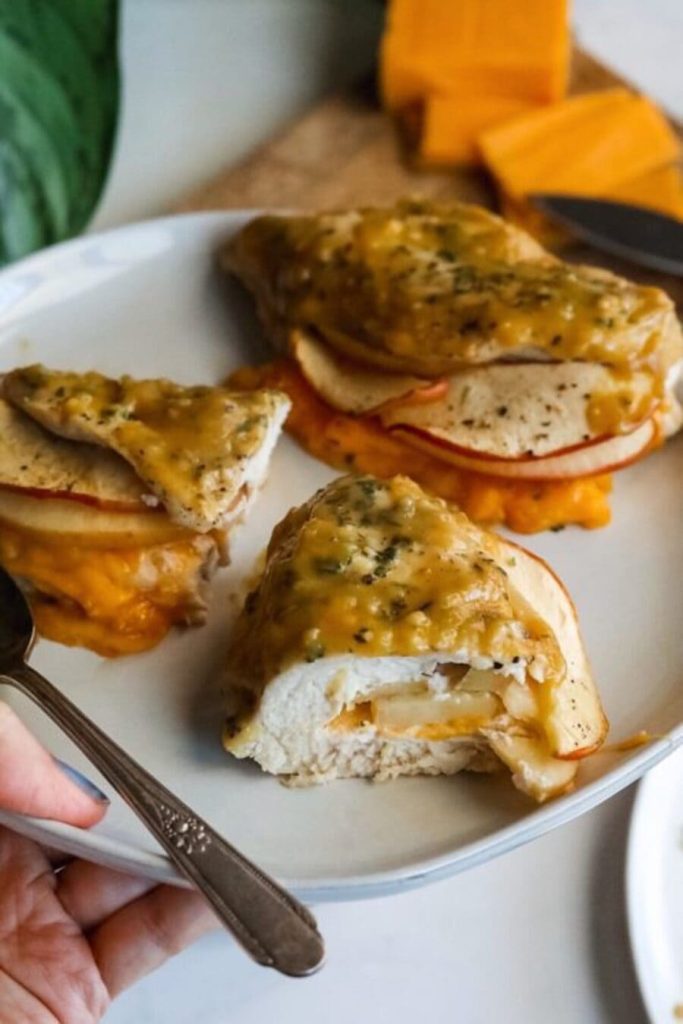 Apple and Cheddar Stuffed Chicken Breast