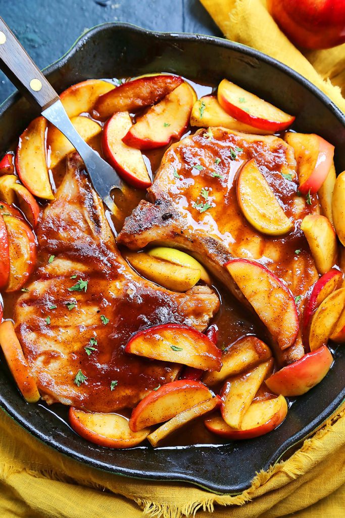 Apple and Pork Chop Skillet