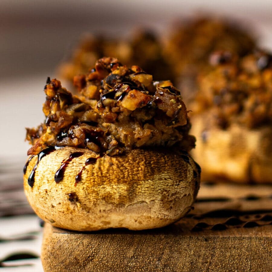 Apple and Walnut Stuffed Portobello Mushrooms