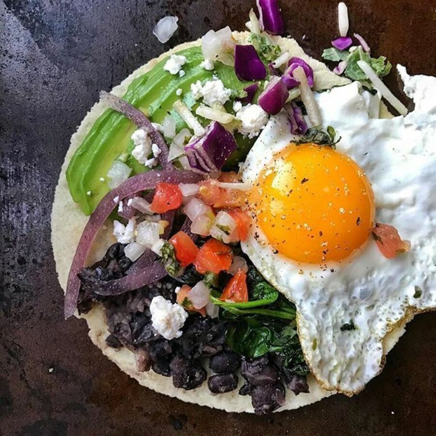 Avocado & Black Bean Eggs