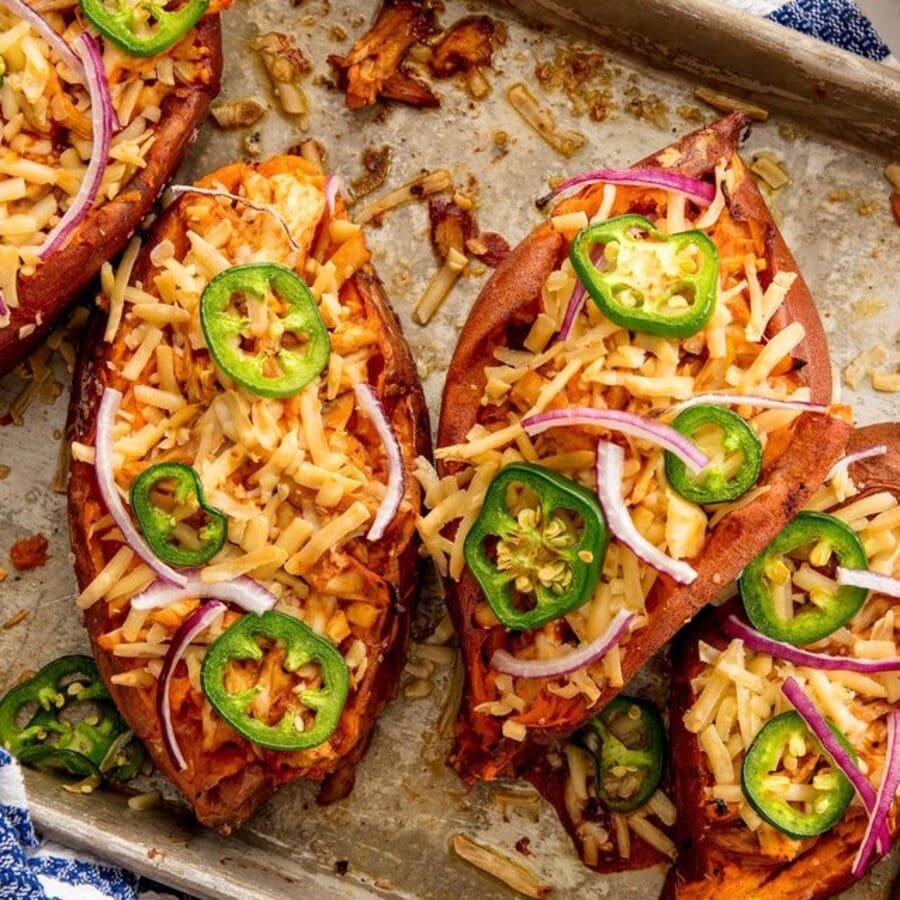 BBQ Chicken Twice-Baked Potatoes