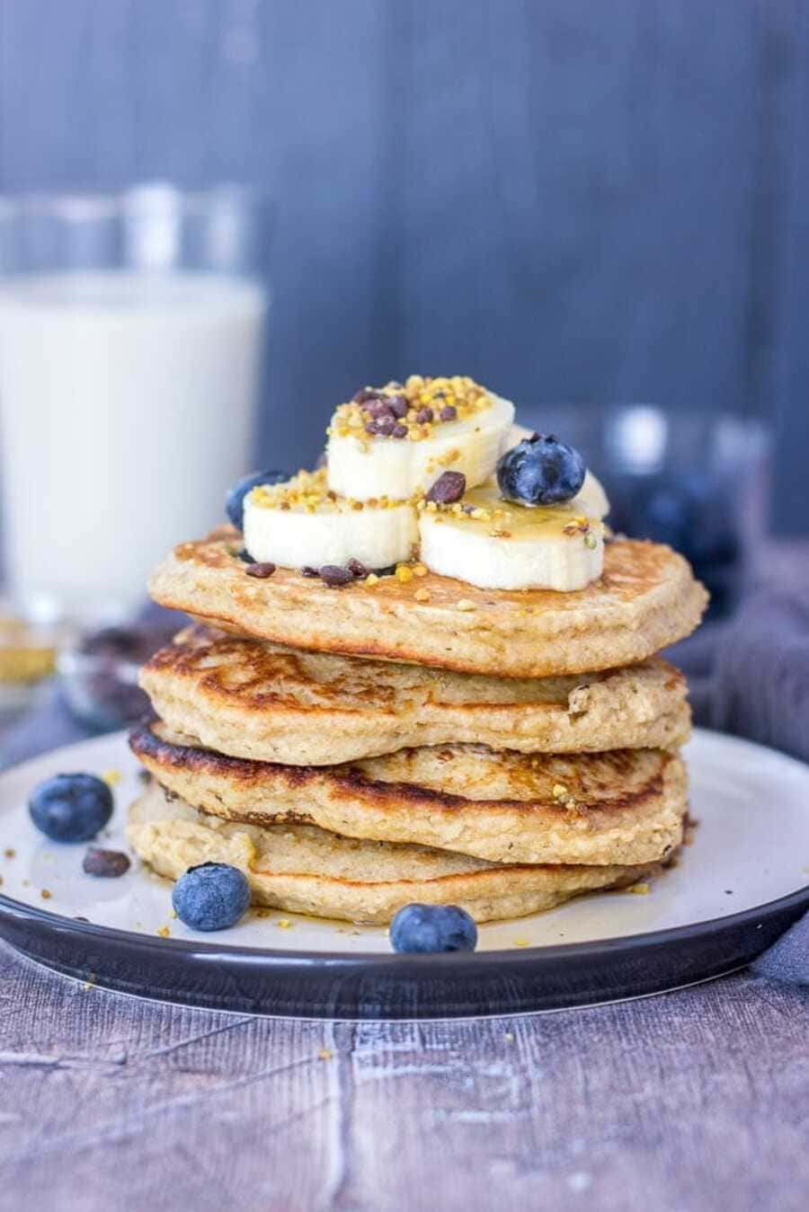 Banana, Blueberry and Almond Pancakes