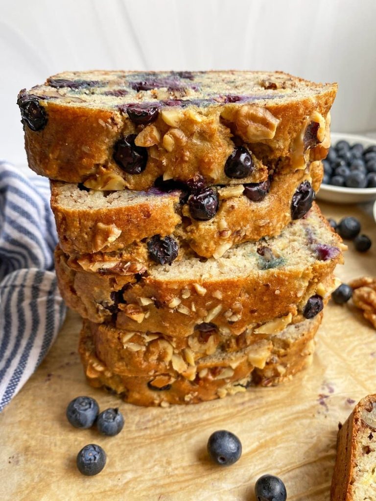 Blueberry Banana Bread (Lower Sugar)