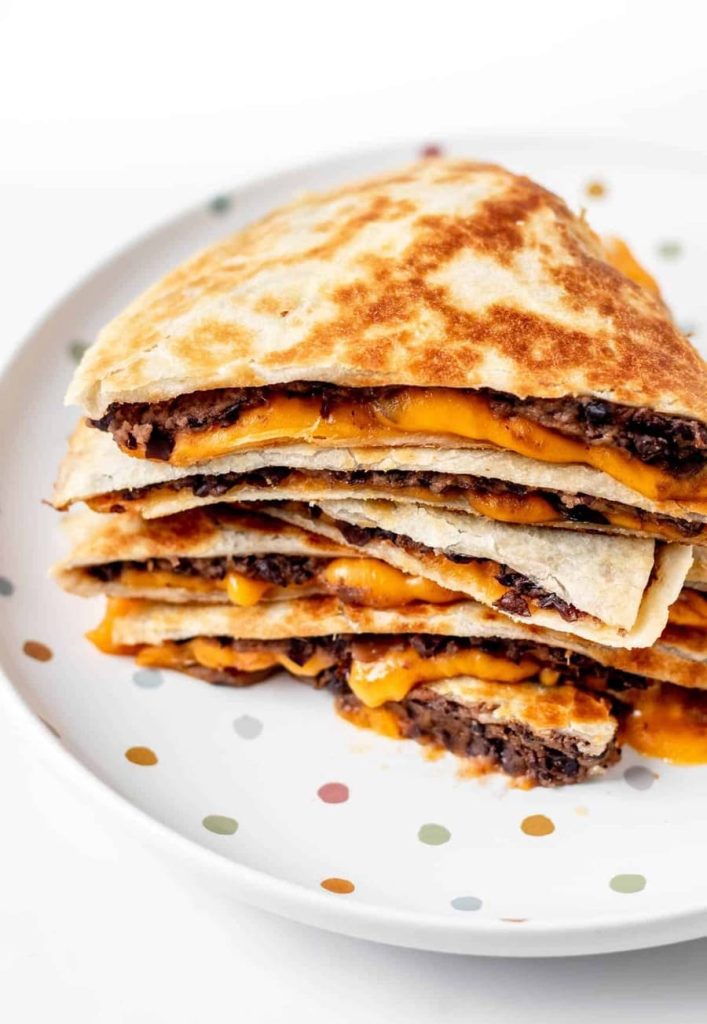 Cheesy Black Bean Quesadillas