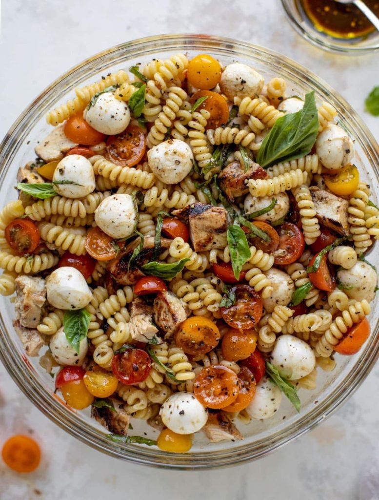 Chicken Caprese Pasta Salad