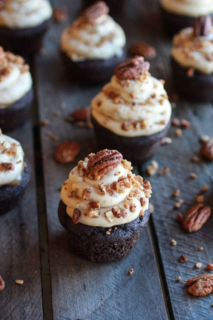 Chocolate-Pecan Cupcakes